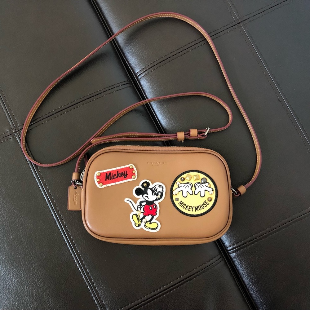 Coach 1941 Pouch Mickey Patches Saddle Cross Body
